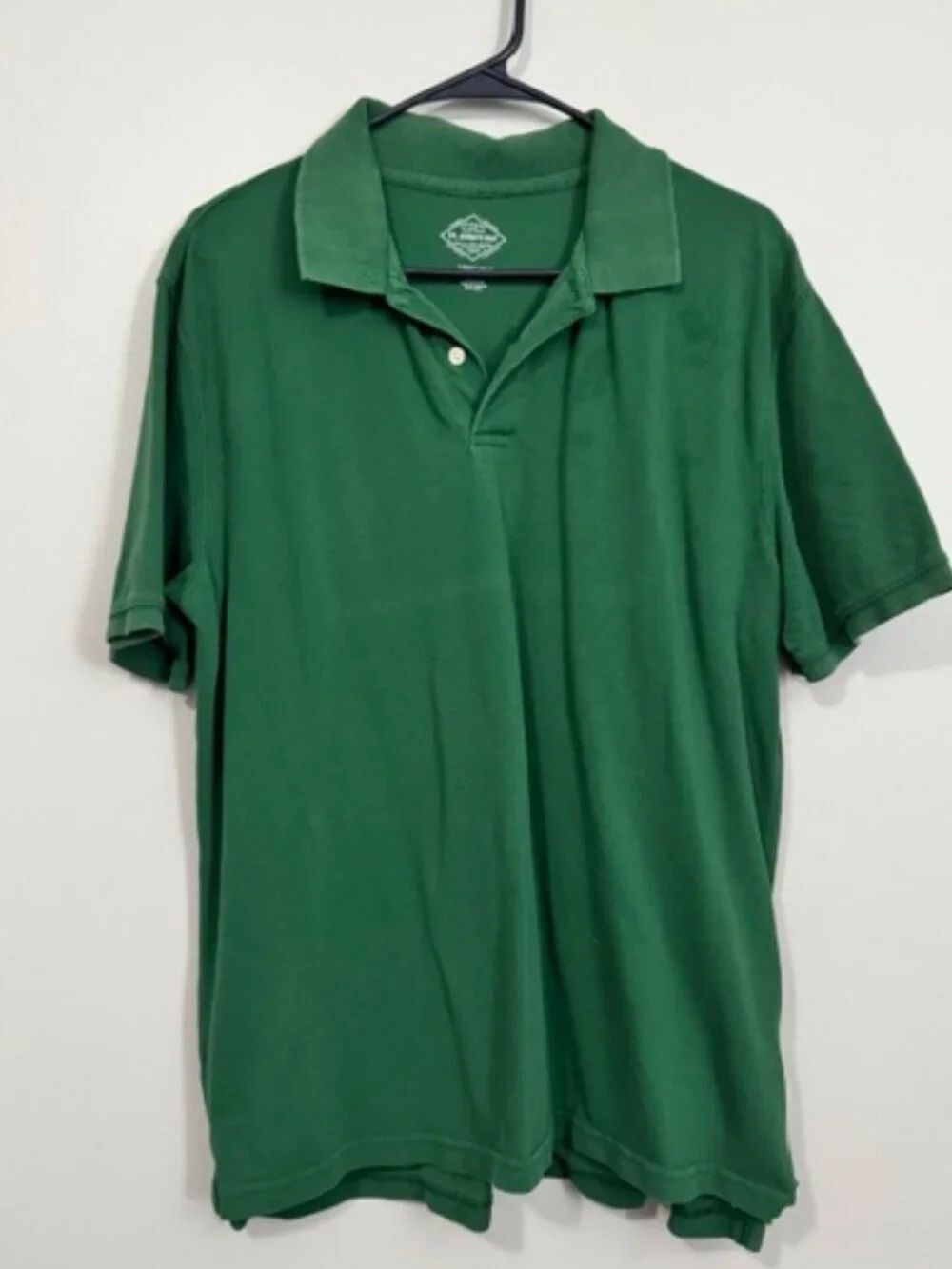 Men's St John's Bay Short Sleeve Polo Shirt Color Green Size Large